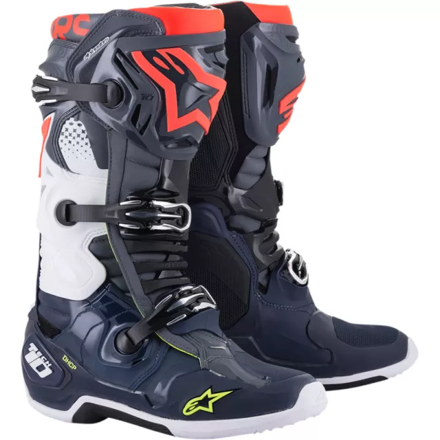 Alpinestars Tech 10 Offroad Boots (Gray / Blue / Red) Choose Size