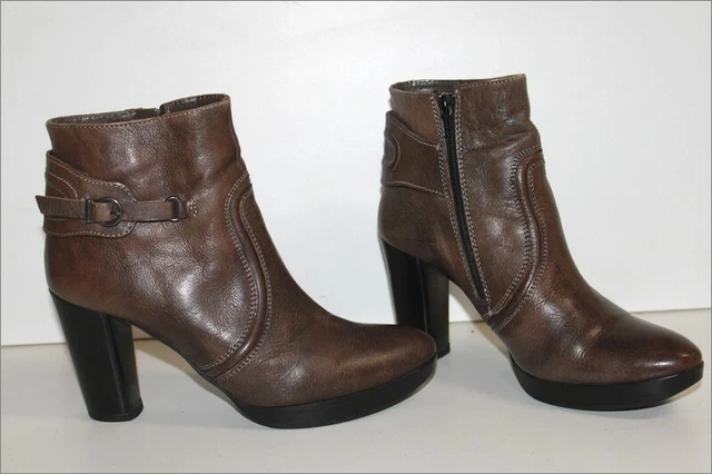 MINELLI  Bottines Boots Cuir  Marron  Doublées Cuir Talons Hauts T 39 TTBE 2
