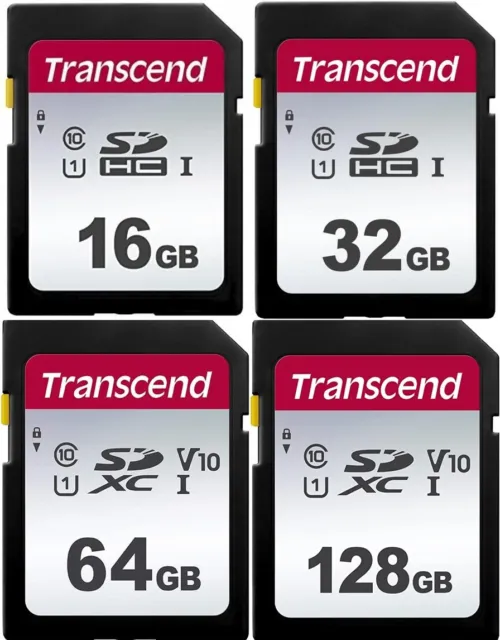 Transcend Class10 SD, SDHC, SDXC Speicherkarten, 8GB bis 128GB zur Auswahl