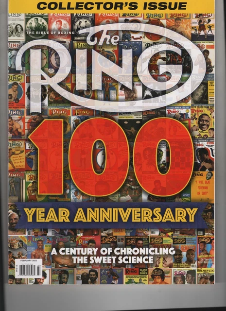 100Th Year Anniversary Ring Magazine February 2022 No Label Collector's Issue