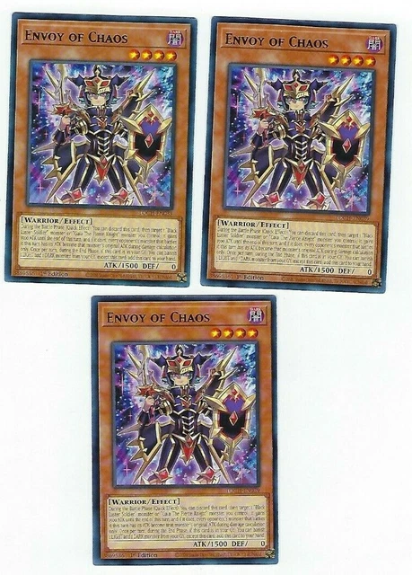 X3 Yugioh Envoy Of Chaos Toch-En039 Rare 1St Nm