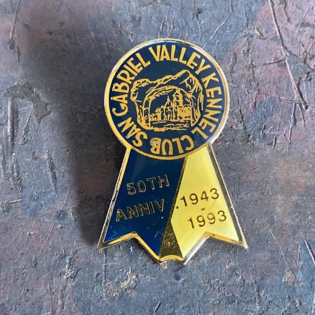 San Gabriel Valley Kennel Club 50th Anniversary Vintage Enamel Pin