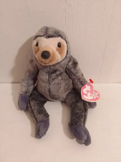 Slowpoke The Sloth Ty Beanie Baby Bear Soft Plush Teddy With Tags 1999