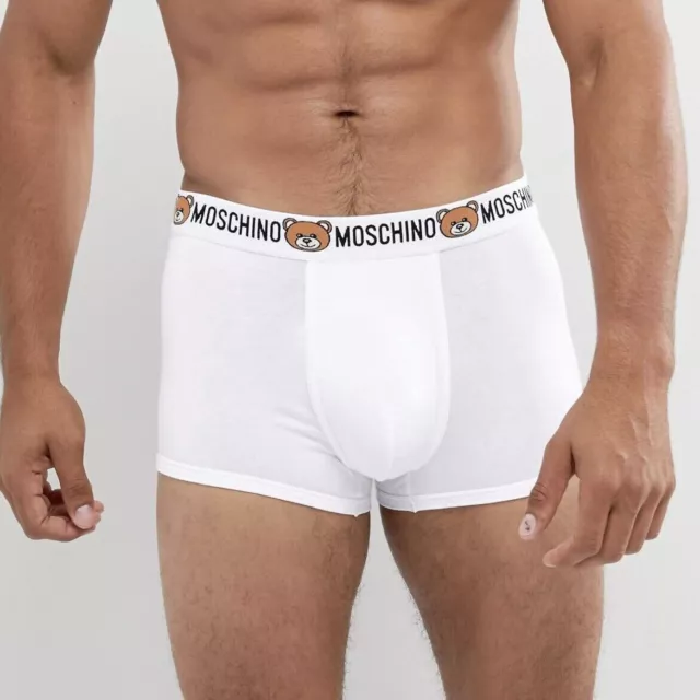 Nwt Moschino 2-Pack Classic White Bear Boxer Brief Underwear Size - Xxl/2Xl 3