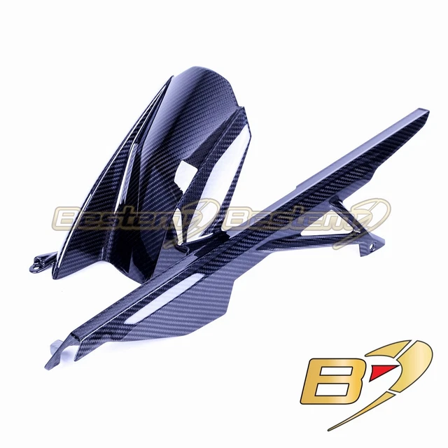 Carbon Fiber Racing Rear Hugger – Fits BMW S1000R (2014–2020) & S1000RR (2009–2018), Gloss Twill