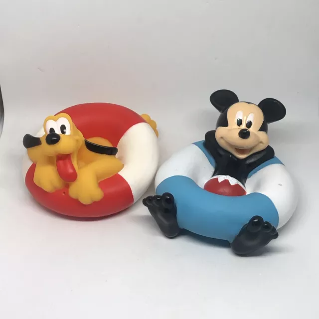 Disney Mickey Mouse Pluto Baby Bath Squirt Toys X The First Years Pool Bath Toy