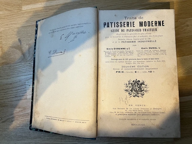TRAITÉ DE PÂTISSERIE Moderne - Darenne & Duval - ancienne édition