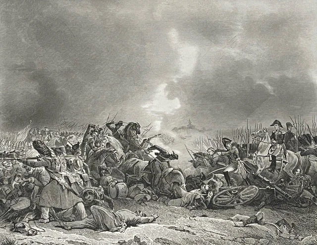 SECONDE BATAILLE DE Polotsk 1812 Russie Napoléon Bonaparte gravure vers