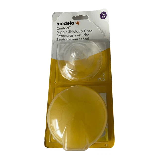 New Medela Contact Nipple Shield w/ Protective Case - 24mm breast feeding aid