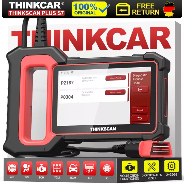 ThinkScan Plus S 4/5/6/7 Profi KFZ OBD2 Diagnosegerät Auto Scanner Tool für VW