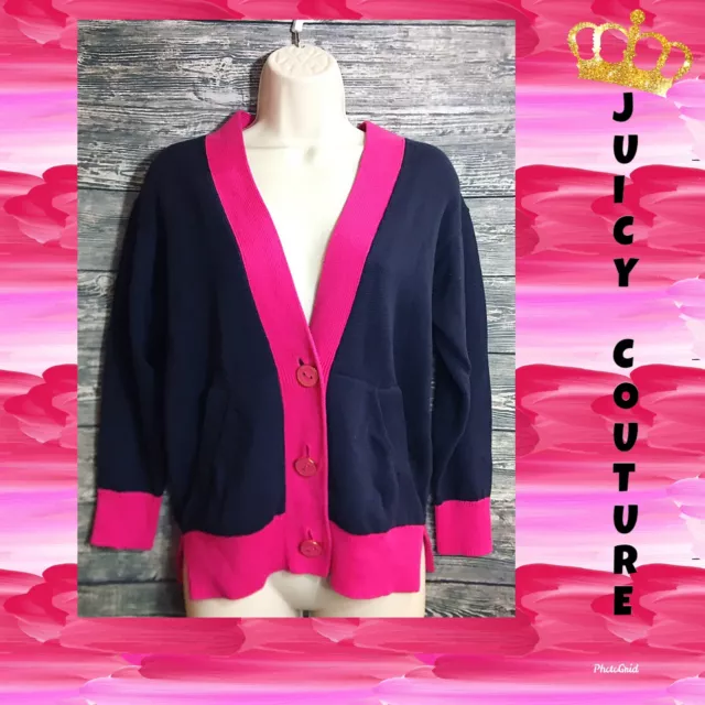 Juicy Couture Sweater Cardigan Button Up ~ Juniors / Womens Size Small  LIKE NEW