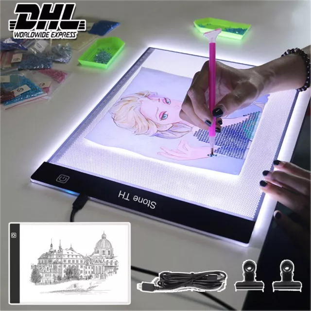 A4 LED Einstellbar Lichttisch Leuchttablet Tracing Lightpad Board Zeichenbrett