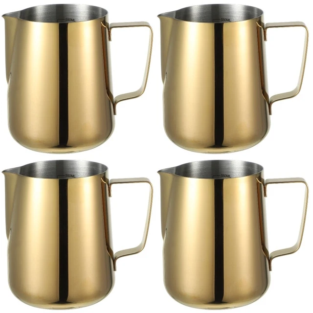 4pcs Milk Jug Household Milk Frothing Pitcher Milk Steaming Pitcher Espresso