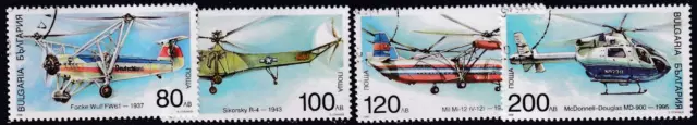 Bulgarien Bulgaria Michel 4351-4354 (Hubschrauber 1998) gestempelt (used)