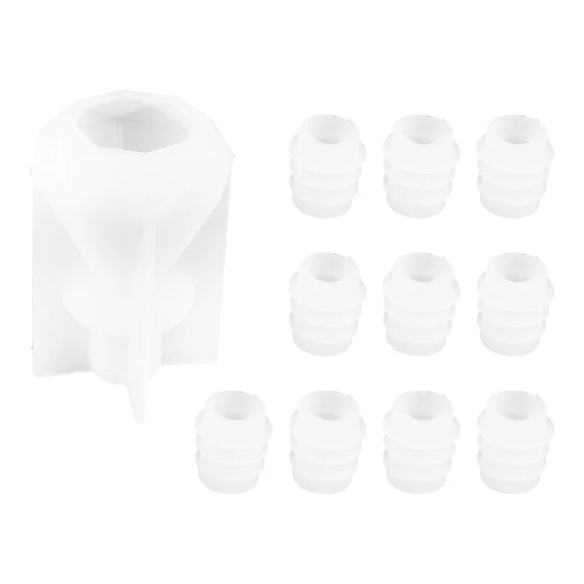 10 Set di 5 tappi per vino a forma di T in silicone, tappo in sughero blu