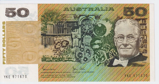 1983 Australia $50 Fifty Dollars Banknote - R508 - Johnston/Stone  - UNC # 30714