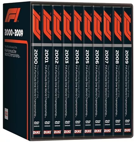 FORMULA ONE BOX SET - SEASON REVIEWS 2000 to 2009 (10 DVDs) - F1 DVD