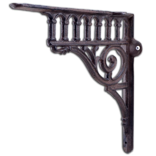 Wall Shelf Bracket Cast Iron Shelves Brace Ornate Columns 5