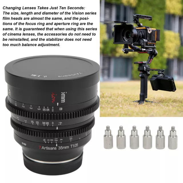 7Artisans 35 mm T1.05 obiettivo cinema APS-C per attacco Sony E A7III A7R A9 A6300 A6500