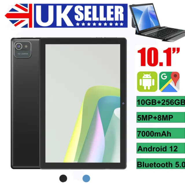 10.1 inch Ultra-thin Tablet PC 5G HD IPS Screen Dual Card Android 12 10G+256G UK