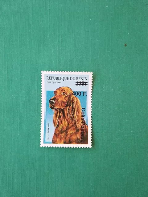 Bénin surchargé overprint 400f sur 135f MNH neuf Chien Colis Postaux Vertical