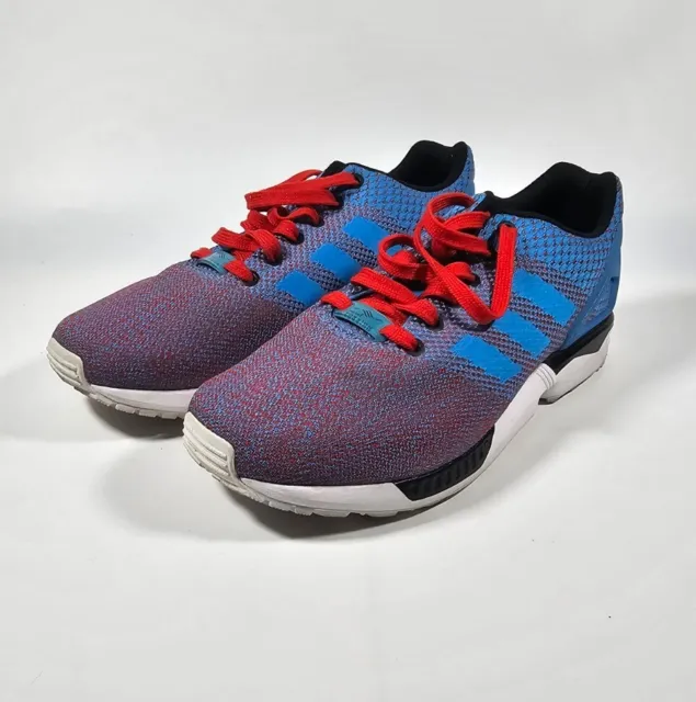 Adidas ZX Flux Weave M29091 2014 Low Blue Red Sneakers Mens Size 8.5 Shoes