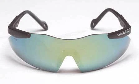 Smith & Wesson 19940 Safety Glasses, Wraparound Gold Mirror Polycarbonate Lens,