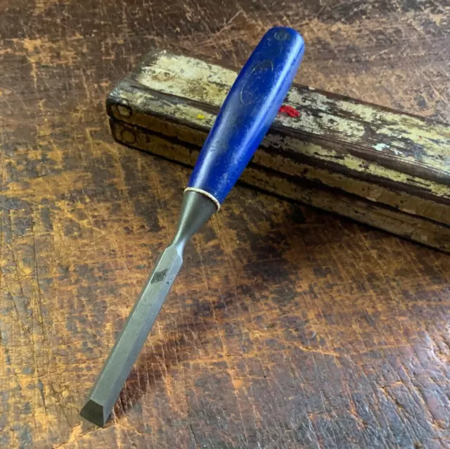 Vintage Marples 1/2" Bevel Edge Chisel. Blue Chip. Made in England.