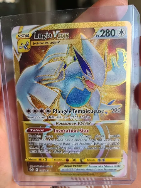 Lugia VSTAR - 211/195 - Secrète Gold Rare - Carte Pokémon Tempête Argentée  EB12 - DracauGames