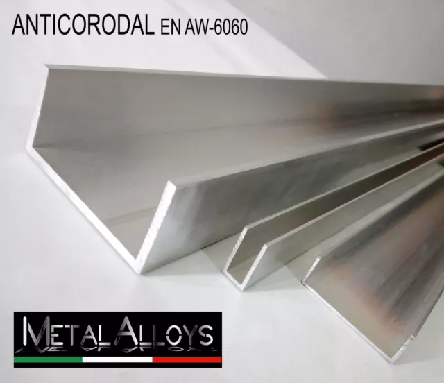 Profilo U Canalina Base Larga Alluminio da 50 60 80 100 120 mm DIVERSE LUNGHEZZE