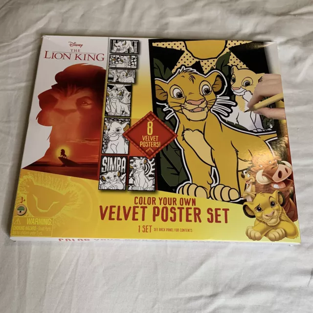 Disney The Lion King Color Your Own Velvet Poster Set