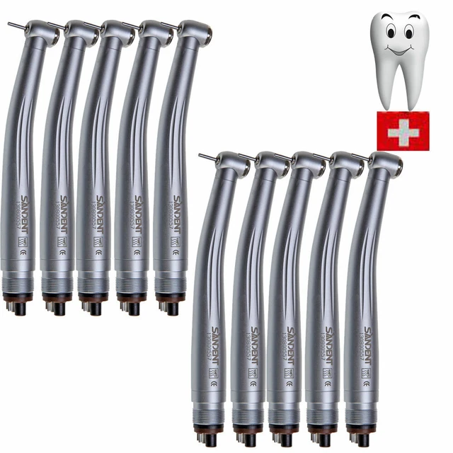10pcs Dental High Speed Handpieces Push Turbine NSK Style 4H Clean Head System