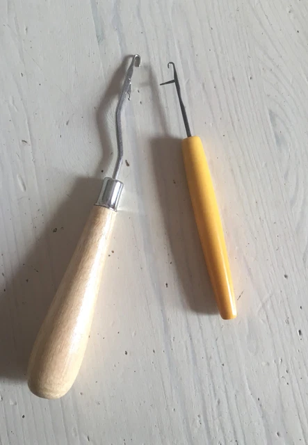2 x Knüpfnadel Knüpfhaken Knüpfen * Wandteppich Teppich knüpfen Handarbeit Haken