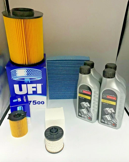 KF0033/fo - Kit Tagliando Auto, Kit Quattro Filtri E 4 Litri Olio Motore Ford Motorcraft 5w30 Kf0033 Fo .1.15.34.gp.945