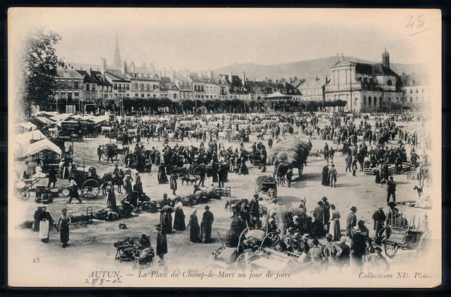 [CPA1062] France, Autun - La Place du Champ-de-Mars - very nice old postcard