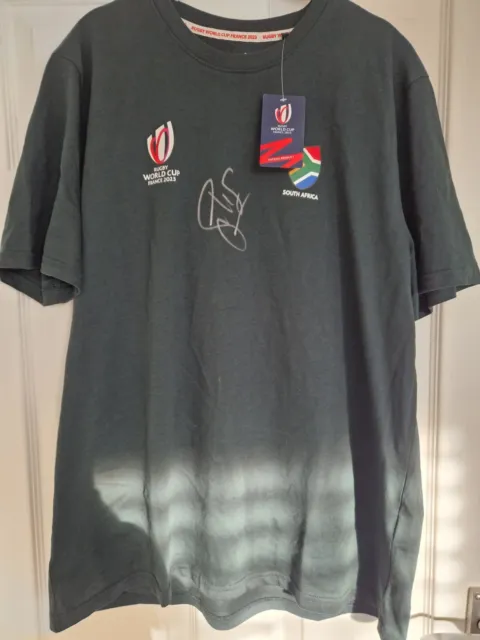 Siya Kolisi Signed New 2023 South Africa Rugby World Cup Tshirt, Winner *COA*