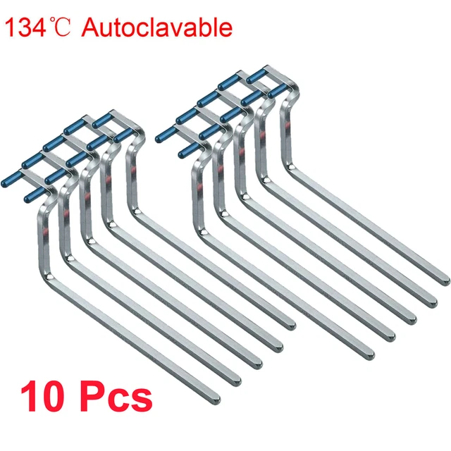 10Pcs Dental X Ray Holder Bite Wing Bar Aiming Arm Blue 134℃ Autoclavable New