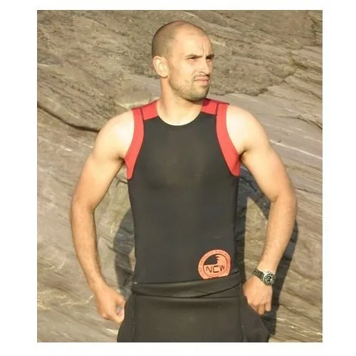 Sleeveless 2mm Hi-Stretch neoprene rash vest. Under wetsuit or alone. All sizes
