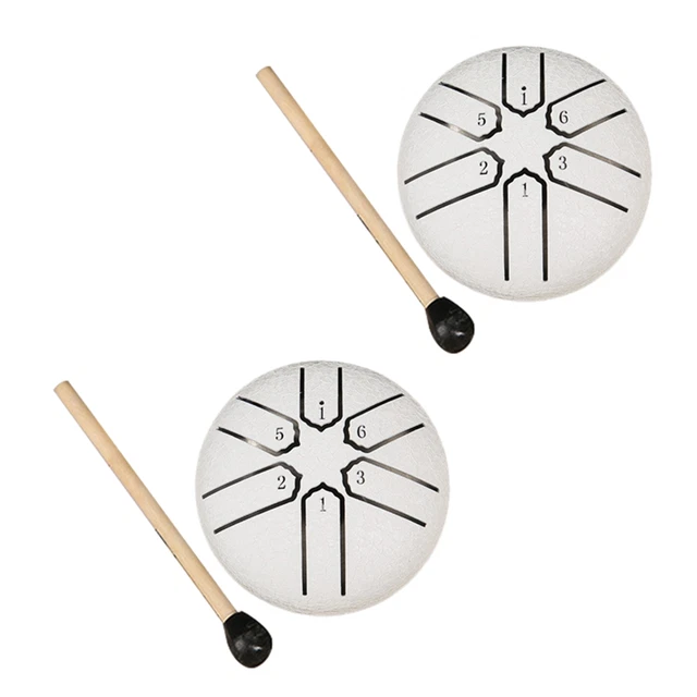 Mini Tambour De Voiture - Instrument à Clipser Sur Grille D'aération - Acier Inoxydable - Anti-stress, Décoration, Loisir - Pour Voiture, Bureau, Atelier - 13,5x14 Cm