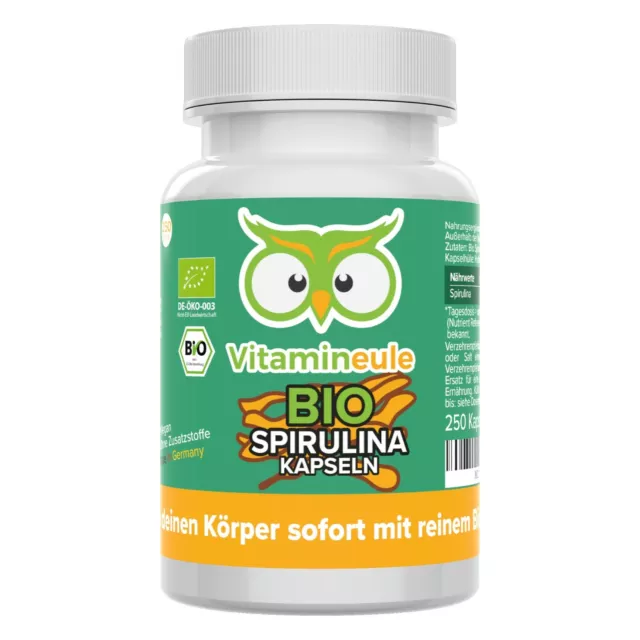 Bio Spirulina Kapseln / Tabletten / Presslinge - 500mg - vegan - Vitamineule