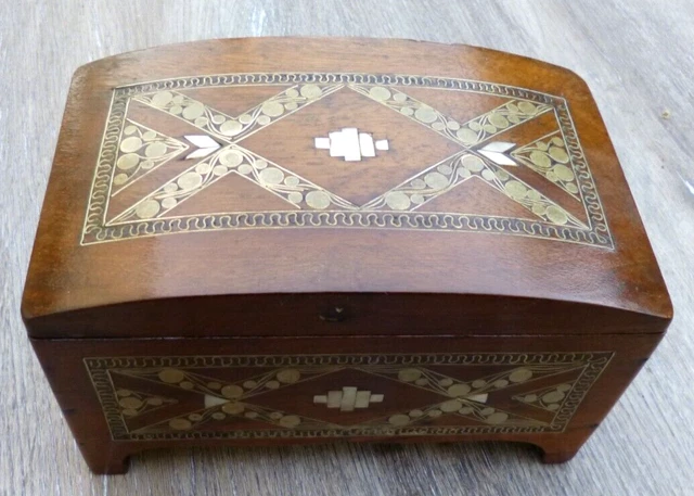 Coffre ancien XIX eme siècle bois et laiton | Selency