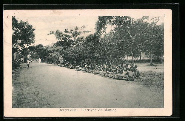 CPA Brazzaville, L´arrivee du Manioc 1921