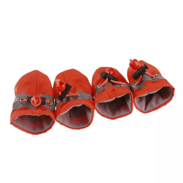 4Pcs/Set Dog Cat Winter Warm Rain Boots Protective Pet Sports Anti-Slip Shoes 50