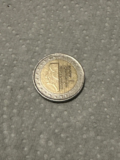 pièce de 2 euros rare Beatrix Koningin Der Nederlanden 2001
