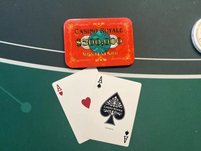 1 x Casino Royale Poker Plaque / Jeton 500.000 $. Répliques du film James Bond