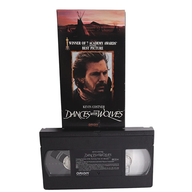 DANCES WITH WOLVES (VHS, 1993) Kevin Costner – Orion Pictures – Used $6 …