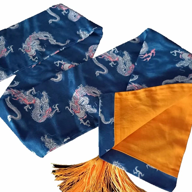 135x12cm Blue Pure Cotton Dragons Sword Bag for Japanese Swords Katana Tachi