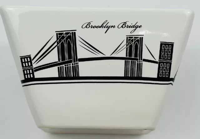 222 Fifth Fine China Square Bowl New York City Block Porcelain Landscapes Scenes 3