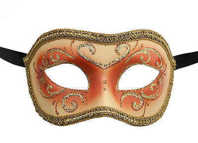 Mask from Venice Colombine Or Civet Orange And Golden For Fancy Dress 680 E9B
