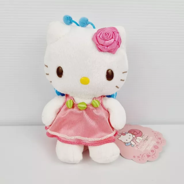 Licensed Sanrio Hello Kitty Pink Rose Plush Soft Toy 5" Brand New with Tag 2008